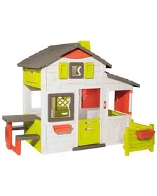 Casuta pentru copii Smoby Friends Playhouse Neo cu gradina