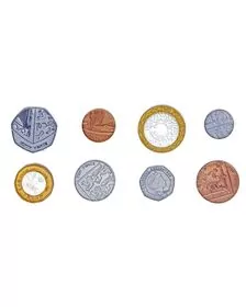 Set cu 700 monede de jucarie (lire)
