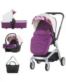 Carucior Chipolino Emotion 3 in 1 white flowers