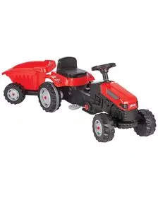 Tractor cu pedale si remorca Pilsan Active with Trailer 07-316 red