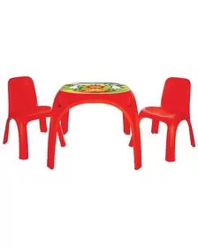 Set Masuta cu 2 scaune pentru copii Pilsan King Table red
