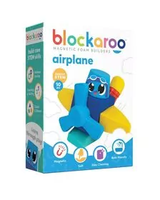 Set cuburi din spuma cu magnet Blockaroo, Avion 10 piese