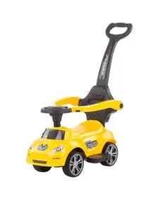 Masinuta de impins Chipolino Turbo yellow cu maner