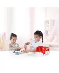 Catelus cu cusca si accesorii - Rosu