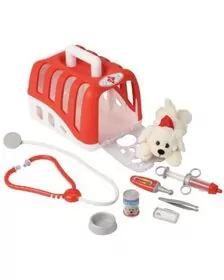 Kit veterinar cu catelus si accesorii