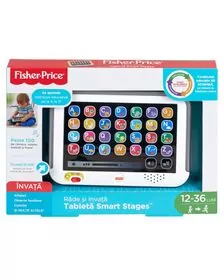 TABLETA EDUCATIVA CU 3 NIVELURI DE DEZVOLTARE LIMBA ROMANA FISHER PRICE