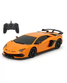 MASINA CU TELECOMANDA LAMBORGHINI AVENTADOR SVJ PORTOCALIU CU SCARA 1 LA 24