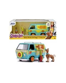 SCOOBY DOO MYSTERY VAN SET FORMAT DIN DUBITA METALICA SCARA 1:24 SI 2 FIGURINE SCOOBY DOO SI SHAGGY