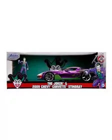 MASINUTE METALICA CHEVY CORVETTE STINGRAY 2009 SI FIGURINA JOKER SCARA 1:24