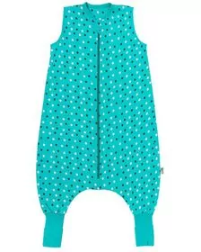 Sac de dormit cu picioruse si talpa antiderapanta Teal Stars 120 cm + manseta 1.0 Tog