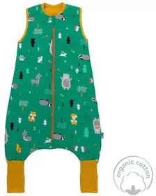 Sac de dormit cu picioruse si talpa antiderapanta Woodland Animals 90 cm + manseta 1.0 Tog