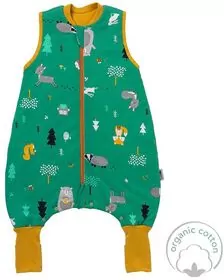 Sac de dormit cu picioruse si talpa antiderapanta Woodland Animals 80 cm + manseta 1.0 Tog