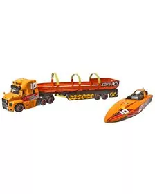 Set Dickie Toys Sea Race Truck Camion cu remorca si barca