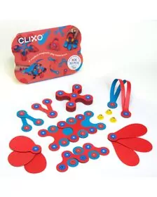 Set Clixo de construit cu magnet, Itsy pack Flamingo-Turquoise 30