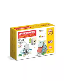 Set magnetic de construit- Magformers Animale, 40 piese