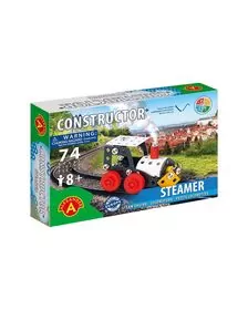 Set constructie 74 piese metalice Constructor Steamer Locomotiva cu aburi, Alexander