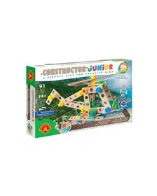 Set constructie 80 piese din lemn Constructor Junior- Elicopter 3 in 1, +4 ani, Alexander