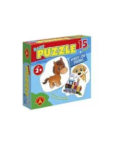 Puzzle educativ mega Box, Calutul si prietenii, 15 imagini, +2 ani, Alexander Games