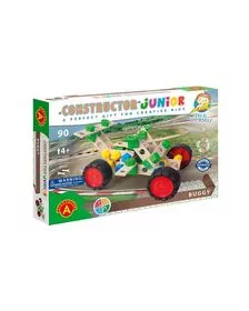 Set constructie 90 piese din lemn Constructor Junior- Buggy 3 in 1, +4 ani, Alexander
