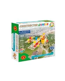 Set constructie 50 piese din lemn Constructor Junior- Avion, Alexander