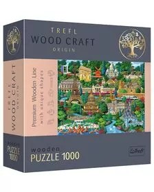 PUZZLE TREFL DIN LEMN 1000 PIESE OBICTIVELE TURISTICE FAIMOASE DIN FRANTA