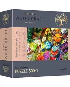 PUZZLE TREFL DIN LEMN 500+1 PIESE COCKTAILURILE COLORATE