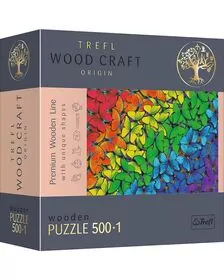 PUZZLE TREFL DIN LEMN 500+1 PIESE FLUTURASII COLORATI