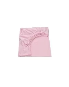 Cearsaf patut 120x60 cm bumbac 100% roz