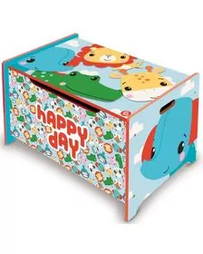 Ladita din lemn pentru depozitare jucarii Fisher Price, Happy Day