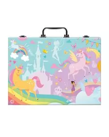 SET DE DESEN DELUXE CU 100 DE ACCESORII UNICORN