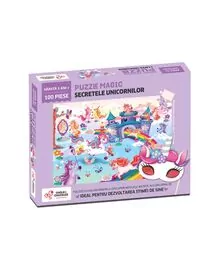Puzzle magic - Secretele unicornilor (100 piese)