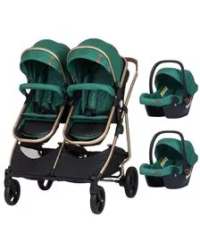 Carucior gemeni Chipolino Duo Smart 3 in 1 avocado