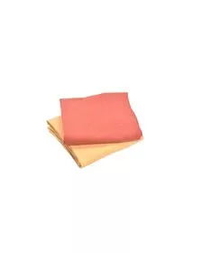 Set 2 museline bumbac organic roz inchis si galben 80x80 cm
