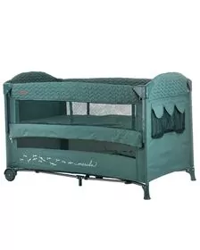 Patut pliabil Chipolino Merida avocado linen cu laterala culisanta