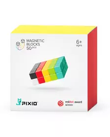 Set joc constructii magnetice PIXIO-50, 50 piese, aplicatie gratuita iOS sau Android