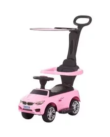 Masinuta de impins Chipolino Flash pink cu maner si copertina