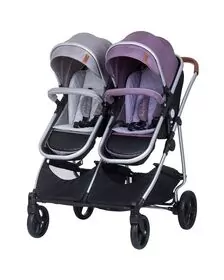 Carucior gemeni Chipolino Duo Smart 2 in 1 anthracite lilac