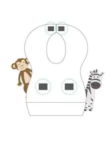 Set 10 bavete de voiaj cu buzunar colector