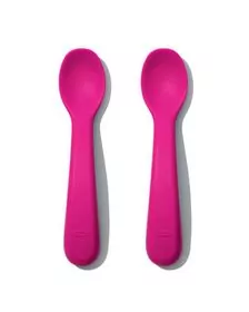 Set 2 Lingurite din Silicon Roz