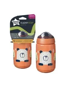 Cana Tommee Tippee Sippee cu protectie BACSHIELD™ si capac, 390 ml, 12 luni +, Portocaliu, 1 buc