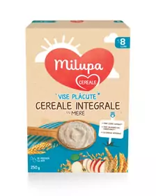 Milupa Vise Placute Cereale Integrale cu Mere, 250 g, de la 8 luni
