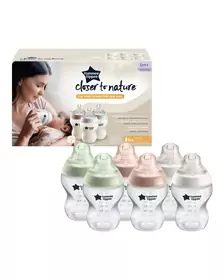 Biberon Tommee Tippee Closer to Nature, 260 ml, PP, 0 luni +, 6 buc