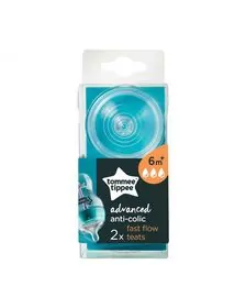 Tetina pentru biberon cu senzor de temperatura, Flux Rapid, Tommee Tippee, 2 buc