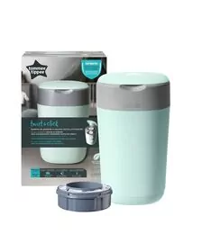Cos pentru scutece Tommee Tippee Sangenic Twist and Click Reciclabil, Verde/Gri