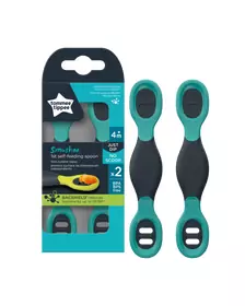 Lingurite Tommee Tippee , 4 luni +, Gri/Verde, 2 buc