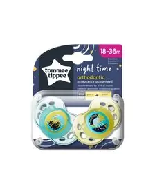 Suzeta ortodontica de noapte Tommee Tippee Fun, 18-36 luni, Meduza, 2 buc