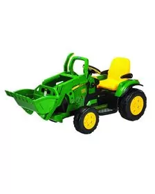 Tractor electric Peg Perego JD Ground Loader, 12V, 3 ani +, Verde / Galben