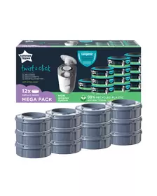 Set 12 rezerve pentru cos scutece Tommee Tippee Sangenic Twist and Click, Reciclabile