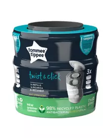 Set 3 rezerve pentru cos scutece Tommee Tippee Sangenic Twist and Click, Reciclabile
