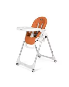 Scaun de masa 2 in 1 Peg Perego Prima Pappa Zero Follow Me, 0-15 Kg, Wonder Orange, Portocaliu